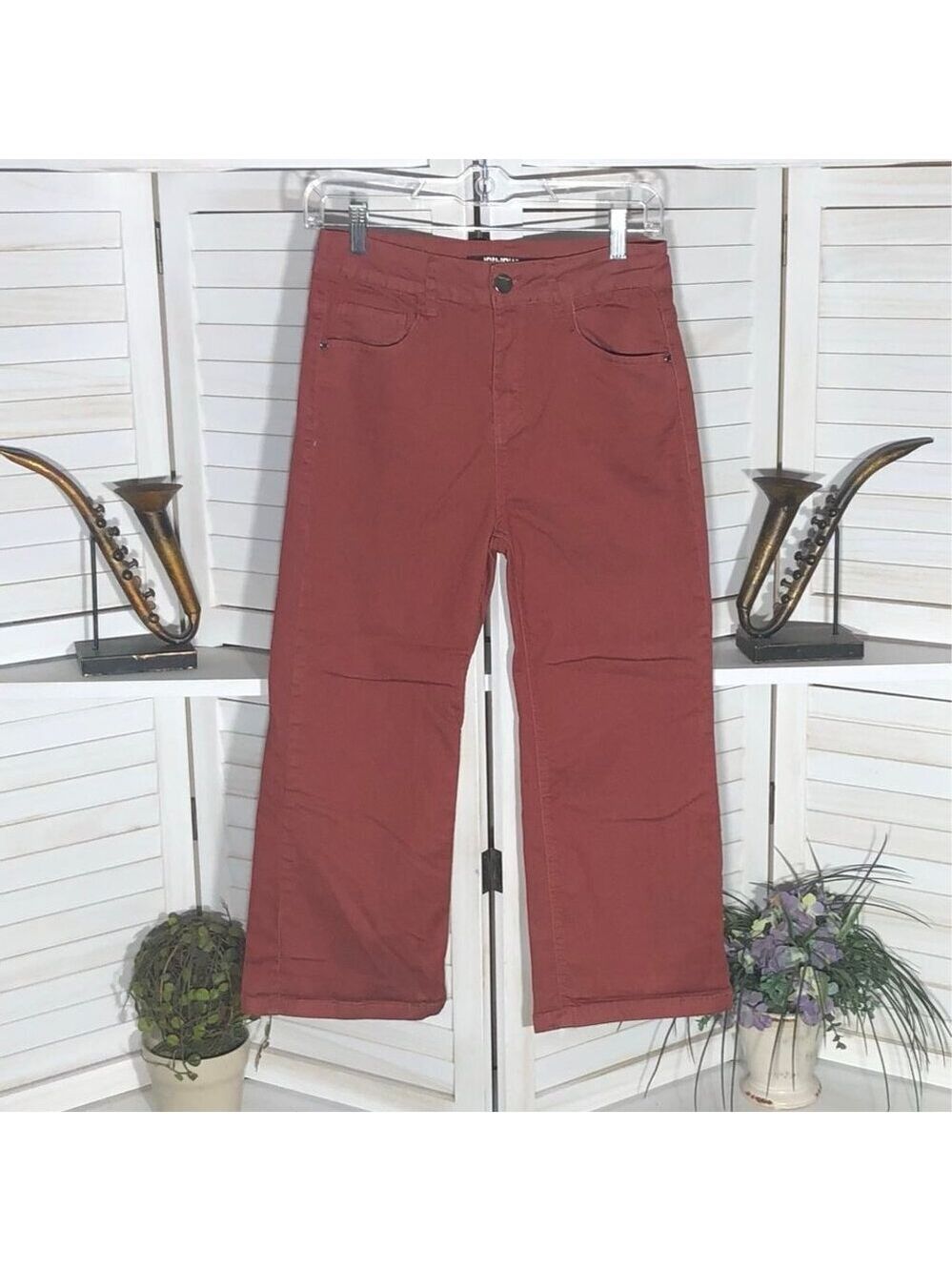 JouJou Jacey Terracotta Culotte Pants Straight Leg Size 27 - Picture 4 of 11